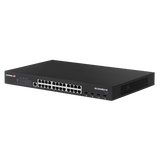 EDIMAX 24 Port Gigabit PoE+ Web Smart Surveillance Switch with 4 Port 10GbE SFP+ Uplinks. Supports up to 30W Per PoE Port (Total Power Budget: 400W) Long Range up to 200m at 10Mbps.