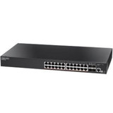 EDGECORE 24 Port Gigabit PoE+ Web Smart Pro Switch. (4-port GE SFP& 24x RJ-45 ports). Power Budget:200W. 1x RJ45 Console port. External Power.