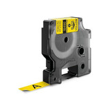 DYMO Genuine Rhino Industrial Labels-Flexible Nylon 12mm Black on Yellow. Industrial-strength tear- proof. Resists moisture - UV light & more. RoHS compliant Temperature Rating -25.56C to +80