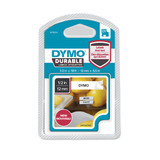 DYMO Genuine D1 Extra-Strength Durable Labels. 12mm x 5.5m Black on White. Stronger than standard D1 labels. Dishwasher safe - Extra strength adhesive - Chemical - solvent - oil - & water resistant.
