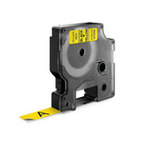 DYMO Genuine D1 Label Cassette Tape 12mm x 7M - Black on Yellow Suitable for the Label  Manager and LabelWriter Duo label makers