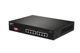 EDIMAX 8 Port 10/100/1000 Gigabit PoE+ Switch with DIP Switch. PoE delivery up to 200m. Power budget: 130W. Auto Energy Saving. Functions. Plug and Play.  VLAN and Loop Protection. VLAN & QoS. GS-1008PV2