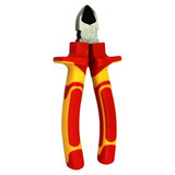 GOLDTOOL 150mm Insulated Diagonal Cutting Pliers. Large Shoulders to Protect Against Live Contacts. Rubber Easy Grip Handles for Greater Comfort. Red/Yellow Colour
