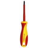 GOLDTOOL 80mm Electrical Insulated VDE Screwdriver. Tested to 1000 Volts AC. (PH1*80mm). Yellow/Red Colour Handle