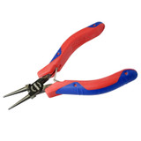 GOLDTOOL 130mm Straight Nose Internal Polished CRV Precision Plier. Double Leaf Springs. Rubber Easy Grip Handles for Greater Comfort. Red/Blue Colour Handles.