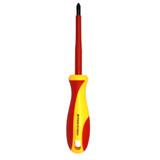 GOLDTOOL 100mm Electrical Insulated VDE Screwdriver. Tested to 1000 Volts AC. (PH2*100mm). Yellow/Red Colour Handle