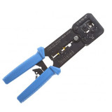 PLATINUM TOOLS EZ-RJPRO Crimp Tool. Easy install crimp tool for EZ-RJ45 Cat5e & Cat6 plugs. Built-in cutter & stripper for flat & round cable. Wiring guide for wire sequence.