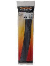 POWERFORCE Cable Tie Black UV 370mm x 4.8mm Weather Resistant Nylon. Pack of 100. Made from U.L. Approved Nylon 6/6 with Flamability Rating of UL 94V-2.