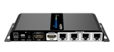 LENKENG 1-In-4-Out 1080P HDMI Extender. 1x HDMI in - 1x HDMI out - 4x RJ45 out. Comp with CAT6/6a/7 Cables - Transmit up to 40m - Plug & Play - Wall-mount - Supports EDID - Includes 1x Tx & 4x Rx.
