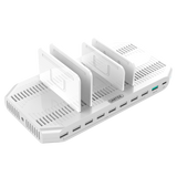 UNITEK 10-Port USB Smart Charging Station. (9 Port 2.4A USB-A + 1x Port QC 3.0 USB-A) Max Power: 160W Rapid charging. Over-charge, over voltage, over heating and short circuit protection. Y-2190
