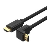 UNITEK 3M 4K HDMI 2.0 Right Angle Cable with 270 Degree Elbow. Supports HDR10 - HDCP2.2 - 3D & 7.1 Surround Sound. Gold-Plated Connectors.