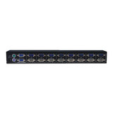 REXTRON 1-8 USB/PS2 Dual Video (VGA) KVM Switch.  8x 1.8m USB leads incl.  Black Colour.