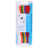 VELCRO Brand 25mm x 200mm ONE-WRAP Reusable Hook & Loop 5 Pack Cable Ties. Self Gripping Super-strong Strap Wraps Around Items of Almost any Shape. Ideal for Wire Control.