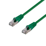 DYNAMIX 1m Cat6A S/FTP Green Slimline Shielded 10G Patch Lead. 26AWG (Cat6 Augmented) 500MHz with Gold Plate Connectors.