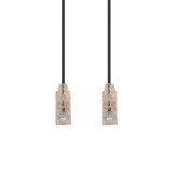 DYNAMIX 1.5m Cat6A 10G Black Ultra-Slim Component Level UTP Patch Lead (30AWG) with RJ45 Unshielded Gold Plated Connectors. Supports PoE IEEE 802.3af (15.4W).