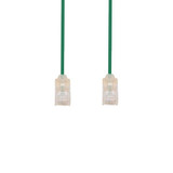 DYNAMIX 0.25m Cat6A 10G Green Ultra-Slim Component Level UTP Patch Lead (30AWG) with RJ45 Unshielded Gold Plated Connectors. Supports PoE IEEE 802.3af (15.4W).