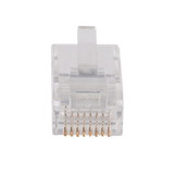 DYNAMIX Cat6 RJ45 Plug 20pc Bag, 8P8C 2 Piece Modular Plug (Rounded Solid). 50 micron