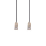 DYNAMIX 1.5m Cat6A 10G Grey Ultra-Slim Component Level UTP Patch Lead (30AWG) with RJ45 Unshielded Gold Plated Connectors. Supports PoE IEEE 802.3af (15.4W).