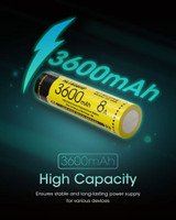 Nitecore Li-Ion Rechargeable 18650 Battery 3600Mah 3.6V