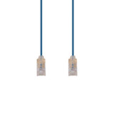 DYNAMIX 1m Cat6A 10G Blue Ultra-Slim Component Level UTP Patch Lead (30AWG) with RJ45 Unshielded Gold Plated Connectors. Supports PoE IEEE 802.3af (15.4W).