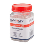 DYNAMIX RJ12 Plug 200pc Jar, 6P6C Modular for SOLID Cable. 3 micron.