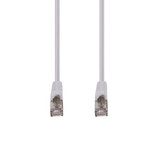 DYNAMIX 1.5m Cat6A S/FTP White Slimline Shielded 10G Patch Lead. 26AWG (Cat6 Augmented) 500MHz with Gold Plate Connectors.