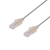 DYNAMIX 2.5m Cat6A 10G Grey Ultra-Slim Component Level UTP Patch Lead (30AWG) with RJ45 Unshielded Gold Plated Connectors. Supports PoE IEEE 802.3af (15.4W).