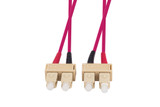 DYNAMIX 15M 50u SC/SC OM4 Fibre Lead (Duplex, Multimode) Raspberry Pink LSZH Jacket