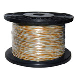 DYNAMIX 250m Orange & White Jumper Cable Roll Copper: 0.5mm (non-tinned). Solid Overall diameter: 0.90mm. PVC Insulation