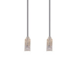DYNAMIX 2m Cat6A 10G Grey Ultra-Slim Component Level UTP Patch Lead (30AWG) with RJ45 Unshielded Gold Plated Connectors. Supports PoE IEEE 802.3af (15.4W).