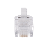DYNAMIX RJ11 Plug 20pc Bag, 6P4C Modular Plug. 3 micron.