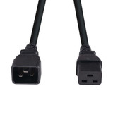 DYNAMIX 3M IEC 16A Power Extension Cord. (C20 Plug to C19 Socket) 1.5mm. BLACK COLOUR