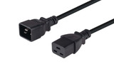 DYNAMIX 3M IEC 16A Power Extension Cord. (C20 Plug to C19 Socket) 1.5mm. BLACK COLOUR