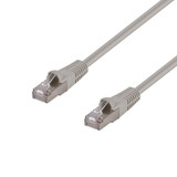 DYNAMIX 5m Cat6A S/FTP Beige Slimline Shielded 10G Patch Lead. 26AWG (Cat6 Augmented) 500MHz with Gold Plate Connectors.