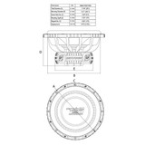Cerwin Vega 10" Vmaxx Series 4 Ohm Or 1 Ohm Load Dual 2 Ohm Subwoofer 800W Rms