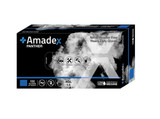 Nitrile Disposable Gloves Black Size Xl 100Pcs Powder Free Amadex Panther 100 Pack