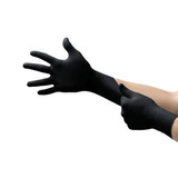 Nitrile Disposable Gloves Black Size Medium 100Pcs Powder Free Amadex Panther 100 Pack
