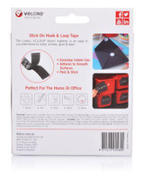 VELCRO Brand 25mm x 2.5m Stick on Hook & Loop Roll/Tape. Designed for Hanging & Attaching Items at Home Or Work. Cut to Size. Holds up to 1kg. Black Colour.