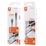 Vipfan 3A Fast & Safe Charge Cable (X5) - 3M iOS