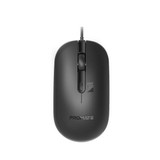 PROMATE 4-Button Wired Optical Mouse with 2400dpi. MaxComfort Adjustable DPI with up to 6  Million Keystrokes. Anti-Slip Silicone Grip. 1.5m Cable. Plug & Play. Ambidextrous Design. Black