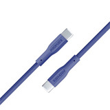 PROMATE 1M USB-C to USB-C Super Flexible Cable. Supports 2A Charging & 480Mbps Data Transfer. Blue Colour.  