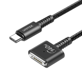 UNITEK 2M 140W USB-C to MagSafe 3 Charging Cable for MacBook. Tangle Free Nylon Braided, Strong Magnetic Hold, 140W PD. Compatible with MacBook Pro & MacBook Air. Black Colour.