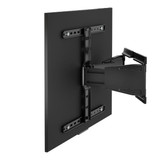 BRATECK 43"-90" Full Motion Ultra-Slim TV Wall Mount Bracket. VESA Support up to 600x400. Profile 19.5-250mm. Bubble Level Included. Tilt 7 Swivel. Max Load 50Kgs. Matte Black Colour