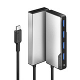 Alogic Usb-C Fusion Swift 4-In-1 Hub- 4 X Usb-A (Usb 3.0) - Space Grey