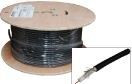 152m Roll RG6 Shielded Cable Black. 75ohm. 18AWG solid core. Foil and braid shield. *** SKY APPROVED ***  