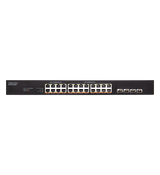 EDGECORE 28 Port Lite L2 Smart Gigabit Web Managed PoE Switch with 24 PoE Ports (90W) and 4 SFP Ports. 480W Power Budget. 6KV Power Surge Protection. Fan-Cooled Design.