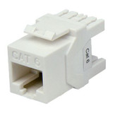 DYNAMIX Cat6 UTP Keystone RJ45 Jack for 110 Face Plate. T568A/B Wiring. 180 Jack. Colour White.   