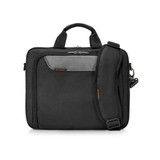 EVERKI Advance ECO Briefcase 13-14" Separate Zippered Accessory Pocket, Front Stash Pocket, Trolley Handle Pass Through Strap, Ergonomic Shoulder Pad. Made with Sustainable Materials!