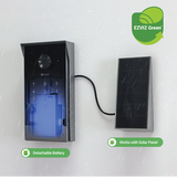 EZVIZ Smart Home 2K Video Doorphone with Solar-powered Charging Panel. Rechargable 2600mAh Battery, Supports H.264/265, 2-Way Talk, Remote & Passcode Unlock, 7" Colour Touch Screen, Inc Smart RFID