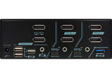 REXTRON 2 Ports Dual Monitor 8K DisplayPort 1.4 KVM Switch With USB 3.2 Gen 2, Audio, Hotkek Control For Gaming.  